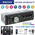1DIN DAB MP3 Autoradio AM FM RDS USB Freisprecheinrichtung SD AUX IN BT 7-Farben