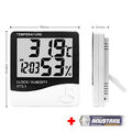 LCD Wetterstation Funk Hygrometer Thermometer mit Uhr Datum Luftfeuchtigkeit