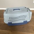 Hunde- oder Katzen-Transportbox blau/grau Hart-Kunststoff 50x37x30 cm