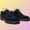 Gabor Gr 40,5 Uk 7 Damenschuhe Halbschuhe Leder Schwarz