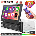 DAB+ 32G 1 DIN 7 Zoll Flip Out  Android 13 Carplay Autoradio GPS NAVI WIFI FM