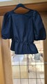 Damenbluse schwarz, Gr.38, mit Puffärmel