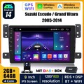 Android 14 IPS AutoRadio Carplay BT GPS DAB+ Kam für Suzuki Grand Vitara 2005-14