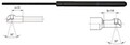 METZGER 2110216 Gasfeder Motorhaubendämpfer für BMW 5 Limousine (E39) 333mm 680N