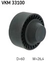 SKF Umlenk-/Führungsrolle Keilrippenriemen VKM 33100 für PEUGEOT CITROËN 206 DS