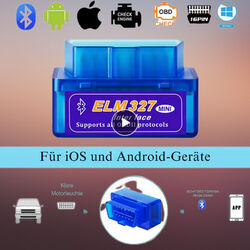 OBD2 V2,1 Diagnosegerät Bluetooth  Stecker Scanner Auto für Android und iPhone,