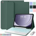 Beleuchtete QWERTZ Tastatur Hülle Maus für Samsung Galaxy Tab A9+ A8 S9 FE S8 S7