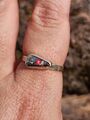 Australian Boulder Opal Handmade Sterling Silver 925 Ring,  Size 8