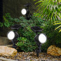 Gartenleuchte Außenlampe Leuchte Solar Steckleuchte Erdspieß Akku IP44 LED 3x
