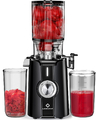 Linkchef Entsafter Slow Juicer Kaltpress-Entsafter BPA-Frei 1,2 L 200 W Schwarz