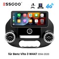 12.3"Android 14 Autoradio 6+128G Für Benz Vito W447 14-24 GPS Navi 4G Kam 8-Kern