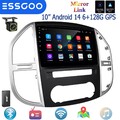 6+128GB DAB+Android 14 Autoradio GPS 4G KAM Für Mercedes Benz Vito W447 2014-20