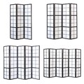 Raumteiler Trennwand Paravent Holz Massiv Sichtschutz Shoji Schwarz Homestyle4u