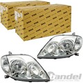 2x TYC H7 HB3 HAUPTSCHEINWERFER LINKS+RECHTS für TOYOTA COROLLA 01-2007 MIT LWR