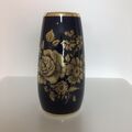 Royal KPM  Bavaria Vase Echt Cobalt Handarbeit Blumenmotiv in Gold