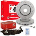 ZIMMERMANN Sport Bremsscheiben Ø280mm + Beläge vorne passend für Audi A4 B7 B5