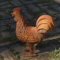 Gusseisen Huhn mit Füßen Statue