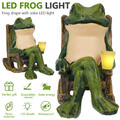 Außenleuchte Solarlampe Gartendeko Gartenfigur LED Frosch Modell Steinoptik Grün