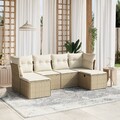 Gartenmöbel Sofa Garnitur Lounge Sitzgruppe Gartenset 6-tlg. Poly Rattan vidaXL