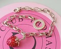 Thomas Sabo Anhänger Erdbeere und Silberarmband 