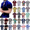 Herren Hemden Kurzarmshirt Lustige Druck Kragen Freizeithemd Hawaiihemd.