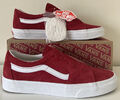 Vans SK8 niedrige Turnschuhe Größe 9 UK Turnschuhe rot/weiß Freizeit Retro klassisch LTD