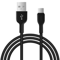 1m 2m 3m USB Typ C Ladekabel Schnell Lade Sync Kabel Datenkabel Android Schwarz
