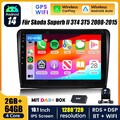 DAB+ 64G Android 14 AutoRadio Carplay 1280P HD Kam Für Skoda Superb II 2008-2015