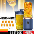 USB Tragbarer Mini Mixer Smoothie Maker Blender Elektrischer Saftmixer 400+400ml