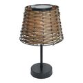 Tischleuchte Solarlampe Außenleuchte LED Rattan-Optik braun schwarz Gartenlampe
