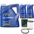 Motoröl Set MANNOL Classic 10W-40 API 7 Liter + Ölfilter für BMW 3er 320i 328i