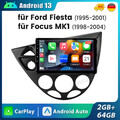 64GB Android13 Autoradio Carplay GPS Navi Für Ford Focus 95-2001 SWC BT WIFI DAB