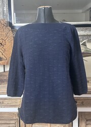 Tolle Strick Pullover von Peter Hahn Gr.42 halbe Armlänge Dunkelblau