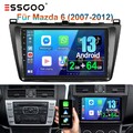 Android 13 WIFI BT RDS Carplay Autoradio GPS SAT Nav Für Mazda 6 GH GG 2007-2012