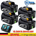 4x 18V 8Ah für Makita Akku BL1860B Led Anzeige 197422-4 BL1850B BL1830