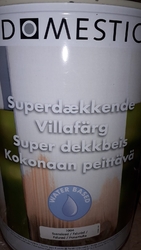 DOMESTIC dänische Holzdeckfarbe graugrün 5l wasserbasiert 10 J. Wetterschutz 