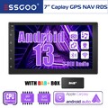 7" Carplay Autoradio Android 13 2+32G DAB+ GPS SAT NAV RDS WiFi USB Doppel 2 DIN