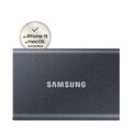 SAMSUNG Portable SSD T7 PC/Mac Festplatte, 2 TB SSD, extern, Titan grey