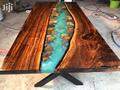 Epoxid Tischplatten - Naturholz Esstisch - Resin River Table - Couchtisch Deko