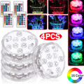 4x Poolbeleuchtung Unterwasser Licht RGB LED Wasserdichte mit Fernbedienung Set