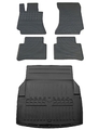 Gummi Fußmatten Kofferraumwanne für Mercedes W212 Elegance 2009- Gummimatten Set