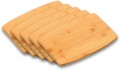 Kesper 58321 | 5er Set Schneidebrett Frühstücksbrett Bambus 27 x 19 x 1,3 cm