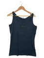 Esprit Damen Tank Top Gr. XL Schwarz Ärmellos Baumwolle Casual Logo