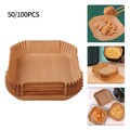 50/100pcs Backpapier Für Friteuse Heißluftfritteuse Grill Backofen Air Fryer