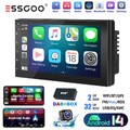 DAB+ 2 DIN Autoradio Android 14 2+32G Carplay 7 Zoll GPS NAVI RDS BT WIFI Kam FM