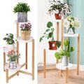 Blumenständer Blumentreppe Pflanzregal aus Holz für Innen Balkon Deko Größe: S/L