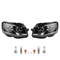 Scheinwerfer Set Halogen passend für VW Transporter T6 2015 Leuchtmittel Li. Re.