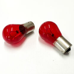 2x Philips Glühlampe rot PR21W Metallsockellampe 12V 21W BAW15s Bremsleuchte