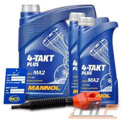 MANNOL 6 L LITER 4-TAKT PLUS MOTORÖL MOTOR-ÖL MOTOREN-ÖL### INKL. ÖLWECHSEL-ANHÄNGER + EINFÜLLTRICHTER ###
