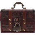  Box Mit Schloss Schmuck Aufbewahrungsbox Schatzkiste Truhe Aus Holz